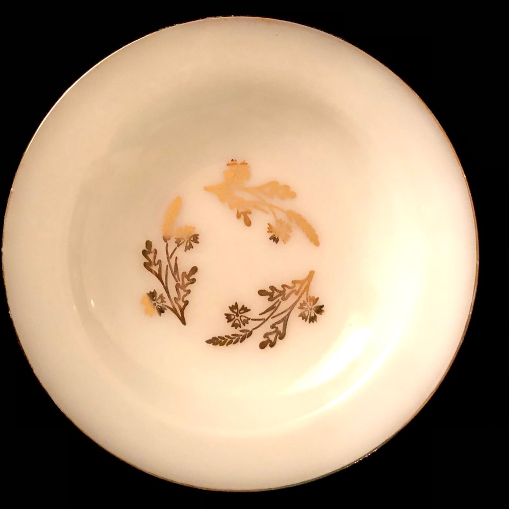 6 Federal Glass Meadow Gold bowls